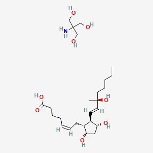 molecular formula C25H47NO8 B1668429 (Z)-7-[(1R,2R,3R,5S)-3,5-dihydroxy-2-[(E,3S)-3-hydroxy-3-methyloct-1-enyl]cyclopentyl]hept-5-enoate;[1,3-dihydroxy-2-(hydroxymethyl)propan-2-yl]azanium CAS No. 58551-69-2