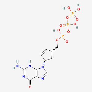 molecular formula C11H16N5O11P3 B1668432 (+)-Carbovir triphosphate CAS No. 144606-93-9