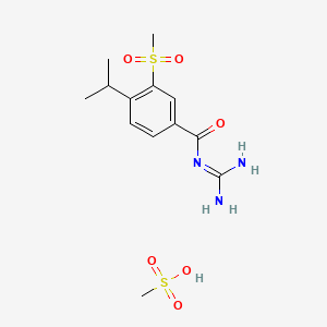 molecular formula C13H21N3O6S2 B1668444 Cariporide Mesylate CAS No. 159138-81-5