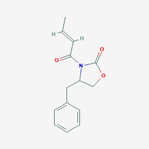 molecular formula C14H15NO3 B166845 (S,E)-4-Benzyl-3-(but-2-enoyl)oxazolidin-2-one CAS No. 133812-16-5