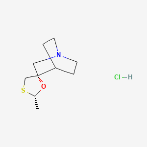 molecular formula C10H18ClNOS B1668457 Cevimeline hydrochloride anhydrous CAS No. 107220-28-0