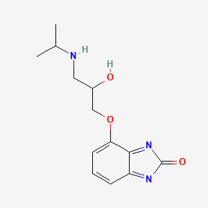 molecular formula C13H17N3O3 B1668473 4-(3-(Isopropylamino)-2-hydroxypropoxy)-2H-benzimidazol-2-one CAS No. 108929-47-1