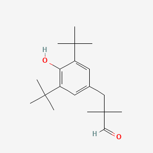 molecular formula C19H30O2 B1668476 3-(3,5-Ditert-butyl-4-hydroxyphenyl)-2,2-dimethylpropanal CAS No. 56189-68-5