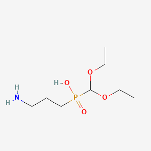 molecular formula C8H20NO4P B1668495 3-Aminopropyl(diethoxymethyl)phosphinic acid CAS No. 123690-79-9
