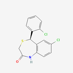 molecular formula C15H11Cl2NOS B1668498 CGP37157 CAS No. 75450-34-9