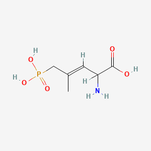 molecular formula C6H12NO5P B1668499 2-Amino-4-methyl-5-phosphono-3-pentenoic acid CAS No. 127910-31-0