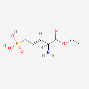 molecular formula C8H16NO5P B1668501 (E)-(4-Amino-5-ethoxy-2-methyl-5-oxopent-2-en-1-yl)phosphonic acid CAS No. 127910-32-1