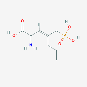 molecular formula C8H16NO5P B1668502 2-Amino-4-propyl-5-phosphono-3-pentenoic acid CAS No. 132472-31-2