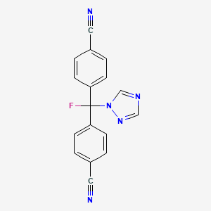 molecular formula C17H10FN5 B1668513 Leflutrozole CAS No. 143030-47-1