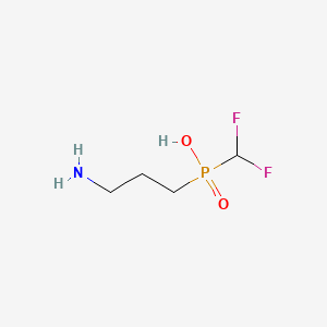 molecular formula C4H10F2NO2P B1668514 3-aminopropyl-(difluoromethyl)phosphinic Acid CAS No. 133345-73-0
