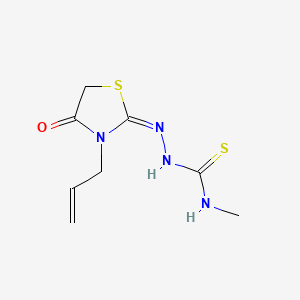 1-methyl-3-[(E)-(4-oxo-3-prop-2-enyl-1,3-thiazolidin-2-ylidene)amino]thiourea