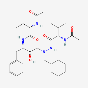 Acetyl-NH-val-cyclohexyl-CH2[nch2choh]CH2-benzyl-val-NH-acetyl