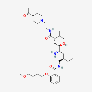 Benzamide, N-((2S,4S,5S,7S)-7-(((2-(4-acetyl-1-piperidinyl)ethyl)amino)carbonyl)-4-amino-5-hydroxy-8-methyl-2-(1-methylethyl)nonyl)-2-(4-methoxybutoxy)-