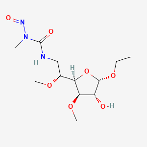 3-[(2R)-2-[(2R,3R,4R,5S)-5-ethoxy-4-hydroxy-3-methoxyoxolan-2-yl]-2-methoxyethyl]-1-methyl-1-nitrosourea