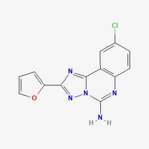 molecular formula C13H8ClN5O B1668546 9-氯-2-(2-呋喃基)-(1,2,4)三唑并(1,5-c)喹唑啉-5-亚胺 CAS No. 104615-18-1