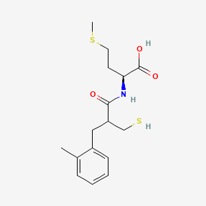 molecular formula C16H23NO3S2 B1668549 N-(3-Mercapto-2-((2-methylphenyl)methyl)-1-oxopropyl)methionine CAS No. 145775-14-0
