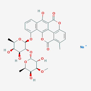 molecular formula C32H31NaO14 B1668572 Chartreusin, sodium salt CAS No. 1393-72-2