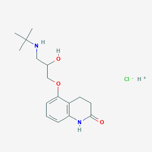 molecular formula C16H25ClN2O3 B1668584 Carteolol hydrochloride CAS No. 51781-21-6