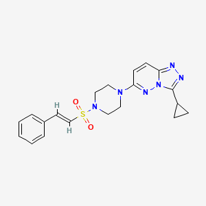 (E)-3-cyclopropyl-6-(4-(styrylsulfonyl)piperazin-1-yl)-[1,2,4]triazolo[4,3-b]pyridazine