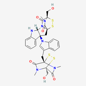molecular formula C31H30N6O6S4 B1668609 脱落菌素 CAS No. 1403-36-7