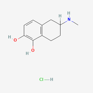 molecular formula C11H16ClNO2 B1668610 1,2-Naphthalenediol, 5,6,7,8-tetrahydro-6-(methylamino)-, hydrochloride CAS No. 90060-20-1
