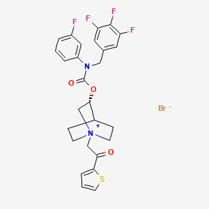 molecular formula C27H25BrF4N2O3S B1668615 M3 receptor antagonist 1 CAS No. 1004312-94-0