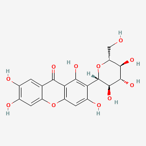 molecular formula C19H18O11 B1668620 1,3,6,7-Tetrahydroxy-2-(3,4,5-trihydroxy-6-(hydroxymethyl)oxan-2-yl)xanthen-9-one CAS No. 4773-96-0