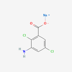 molecular formula C7H5Cl2NNaO2 B1668636 3-Amino-2,5-dichlorobenzoic acid, sodium salt, tech. CAS No. 1954-81-0