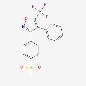 molecular formula C17H12F3NO3S B1668644 3-(4-Methylsulfonylphenyl)-4-phenyl-5-trifluoromethylisoxazole CAS No. 340267-36-9