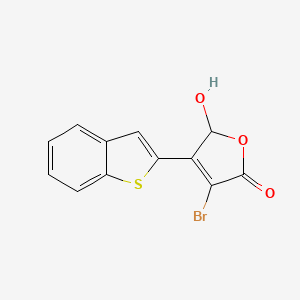 molecular formula C12H7BrO3S B1668649 3-(1-Benzothiophen-2-yl)-4-bromo-2-hydroxy-2H-furan-5-one CAS No. 938069-71-7