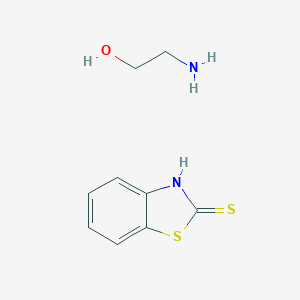 molecular formula C9H12N2OS2 B166865 1,3-Benzothiazole-2-thiolate;2-hydroxyethylazanium CAS No. 5902-85-2