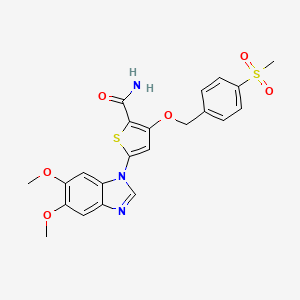 molecular formula C22H21N3O6S2 B1668651 IKK2-IN-3 CAS No. 916985-21-2