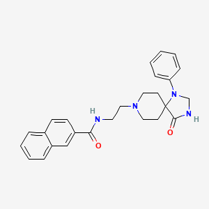 molecular formula C26H28N4O2 B1668653 N-[2-(4-Oxo-1-phenyl-1,3,8-triazaspiro[4.5]decan-8-yl)ethyl]naphthalene-2-carboxamide CAS No. 1130067-34-3