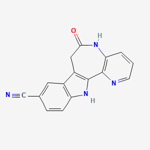 molecular formula C16H10N4O B1668657 Cazpaullone 