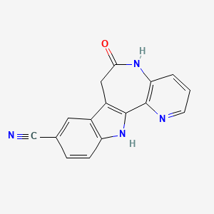 molecular formula C16H10N4O B1668657 Cazpaullone CAS No. 914088-64-5