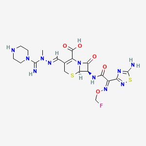 5-Thia-1-azabicyclo(4.2.0)oct-2-ene-2-carboxylic acid, 7-(((2Z)-(5-amino-1,2,4-thiadiazol-3-yl)((fluoromethoxy)imino)acetyl)amino)-3-((E)-((imino-1-piperazinylmethyl)methylhydrazono)methyl)-8-oxo-, (6R,7R)-