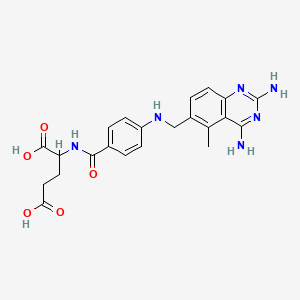 N-(p-(((2,4-Diamino-5-methyl-6-quinazolinyl)methyl)amino)benzoyl)-L-glutamic acid