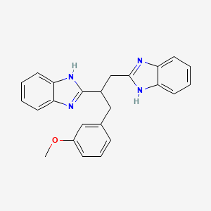 molecular formula C24H22N4O B1668672 2-[1-(1H-苯并咪唑-2-基)-3-(3-甲氧基苯基)丙-2-基]-1H-苯并咪唑 CAS No. 300718-24-5