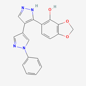 molecular formula C19H14N4O3 B1668676 CB-6673567 