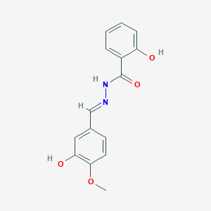 2-hydroxy-N'-[(E)-(3-hydroxy-4-methoxyphenyl)methylidene]benzohydrazide