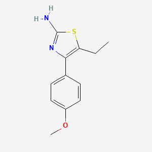 molecular formula C12H14N2OS B1668684 5-乙基-4-(4-甲氧基苯基)-噻唑-2-胺 CAS No. 493028-20-9