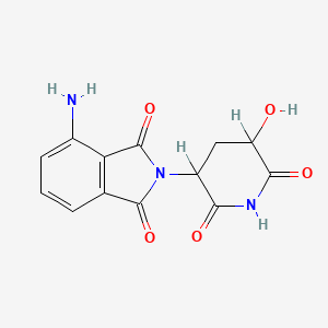 molecular formula C13H11N3O5 B1668696 1H-异吲哚-1,3(2H)-二酮，4-氨基-2-(5-羟基-2,6-二氧代-3-哌啶基)- CAS No. 460741-57-5