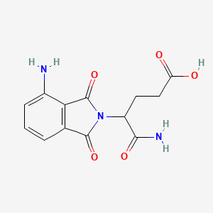 molecular formula C13H13N3O5 B1668697 2H-Isoindole-2-butanoic acid, 4-amino-gamma-(aminocarbonyl)-1,3-dihydro-1,3-dioxo- CAS No. 918314-45-1