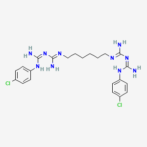 molecular formula C22H30Cl2N10 B1668724 Chlorhexidine CAS No. 55-56-1