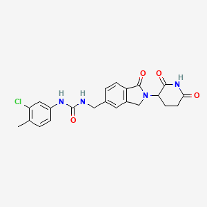 molecular formula C22H21ClN4O4 B1668730 N-(3-chloro-4-methylphenyl)-N'-[[2-(2,6-dioxo-3-piperidinyl)-2,3-dihydro-1-oxo-1H-isoindol-5-yl]methyl]-urea CAS No. 1010100-07-8