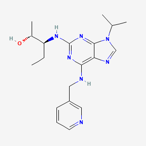 molecular formula C19H27N7O B1668746 (2~{R},3~{S})-3-[[9-丙烷-2-基-6-(吡啶-3-基甲基氨基)嘌呤-2-基]氨基]戊烷-2-醇 CAS No. 660822-23-1