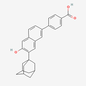 molecular formula C27H26O3 B1668750 4-(6-Hydroxy-7-tricyclo[3.3.1.13,7]dec-1-yl-2-naphthalenyl)benzoic acid CAS No. 107430-66-0