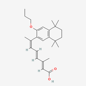 molecular formula C26H36O3 B1668754 (2e,4e,6z)-3-Methyl-7-(5,5,8,8-Tetramethyl-3-Propoxy-5,6,7,8-Tetrahydronaphthalen-2-Yl)octa-2,4,6-Trienoic Acid CAS No. 180713-37-5