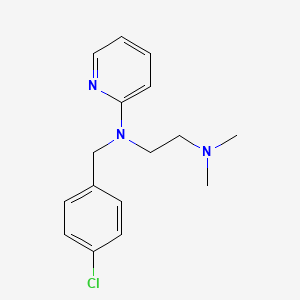 molecular formula C16H20ClN3 B1668806 Chloropyramine CAS No. 59-32-5
