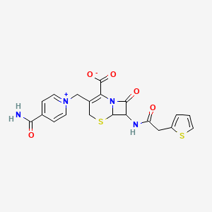 molecular formula C20H18N4O5S2 B1668812 Cefalonium CAS No. 5575-21-3